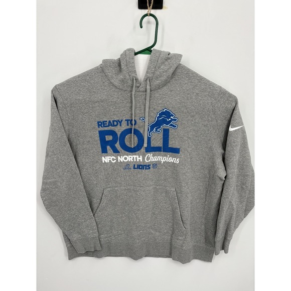 Nike Other - Nike Detroit Lions NFC North Champions Ready To Roll Gray Hoodie Sweatshirt, XXL